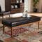 Baxton Studio Arvid Dark Brown Faux Leather Upholstered Wood Dining Bench 164-10552 - alternate 2